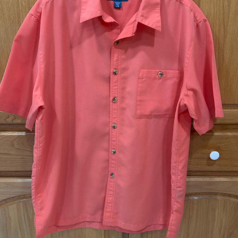 Men's Casual Coral Button‎ Down Shirt